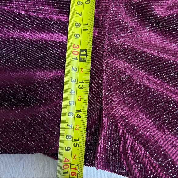 Michael Kors Women's Size 2X Purple Drawstring Jogger Pants Metallic Party Cool - Picture 12 of 13